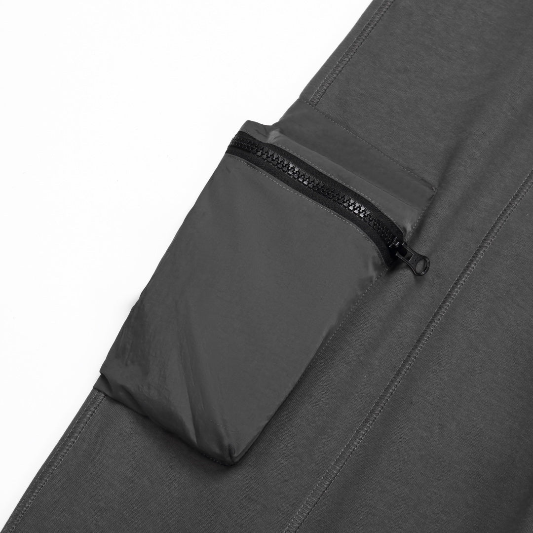 Stone Island Technical Fabric Straight Leg Cargo Pants with Bilateral Zip Cargo Pockets and Compass Badge