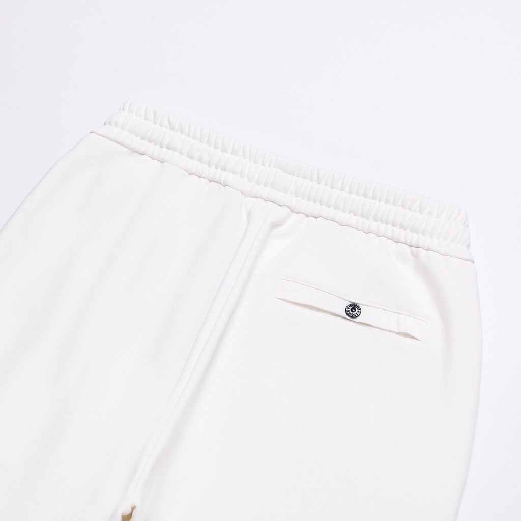 Stone Island Cotton Fleece Cargo Sweatpants with Right Thigh Curved Flap Pocket and Compass Badge