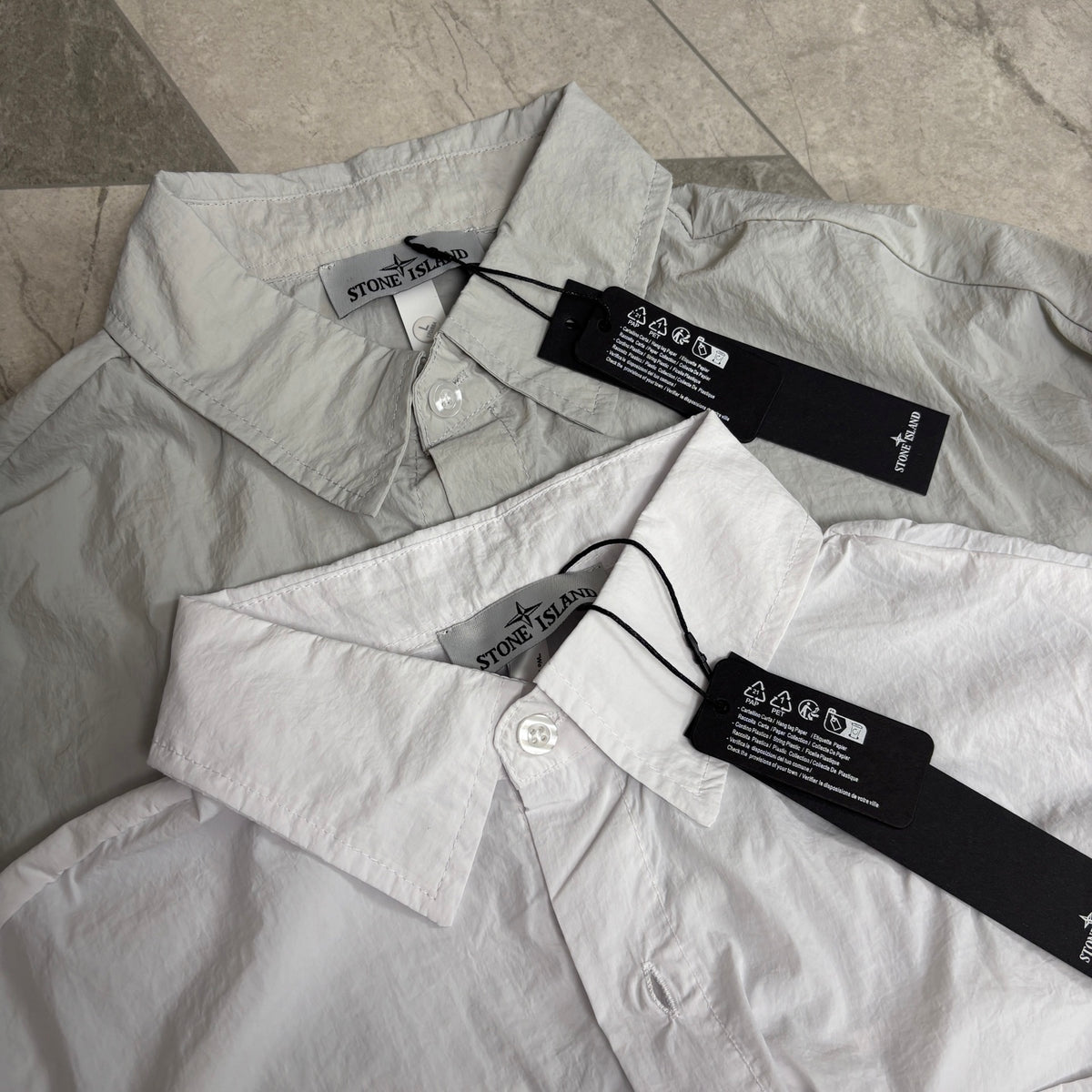 Stone Island Lightweight Sun-Protection Overshirt with Compass Badge Sleeve Patch