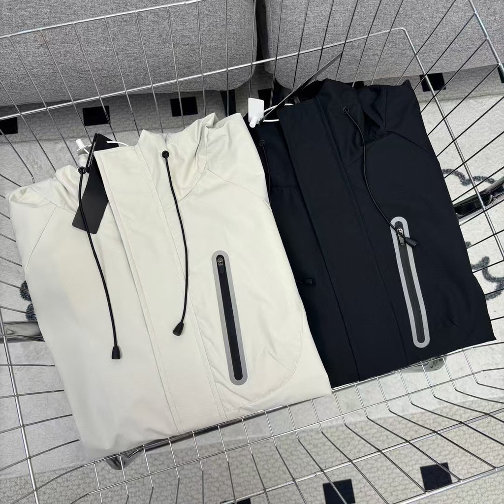 Stone Island Reflective Lightweight Hooded Windbreaker with Compass Badge