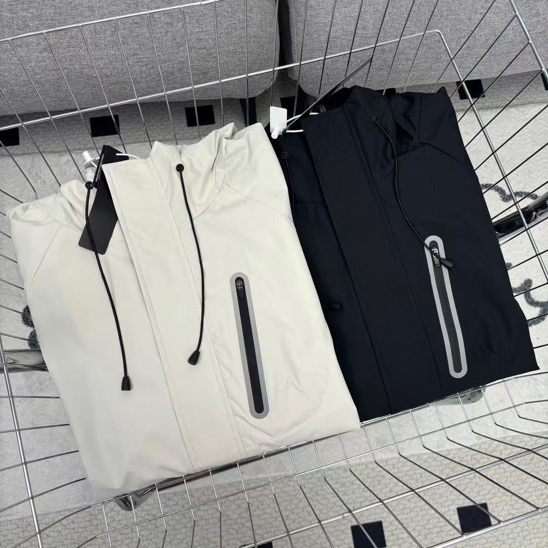 Stone Island Reflective Lightweight Hooded Windbreaker with Compass Badge