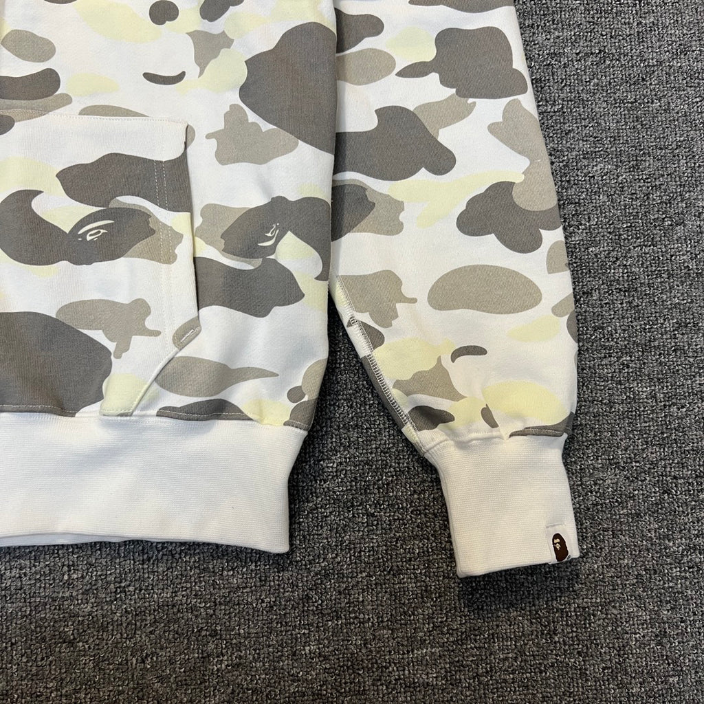 BAPE Yin-Yang Glow City Camo Shark Full-Zip Hoodie - Black × White