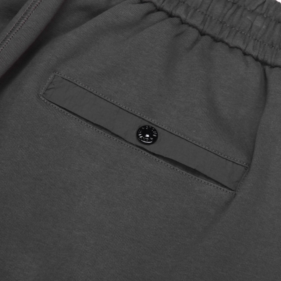 Stone Island Cargo Jogger Pants with Right Thigh Nylon Curved Flap Zip Pocket and Compass Badge