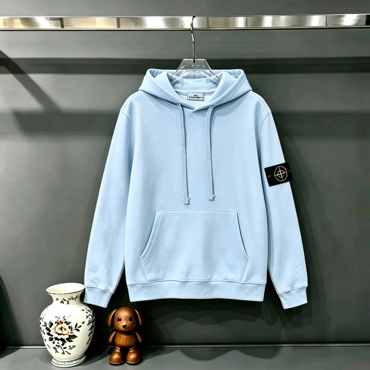 Stone Island Classic Compass Badge Pullover Hoodie Sweatshirt