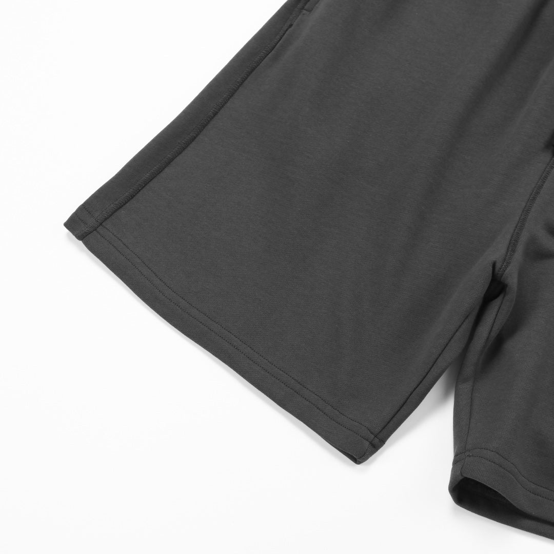 Stone Island Cotton Fleece Cargo Shorts with Nylon Cargo Pocket and Yellow-Green Compass Badge