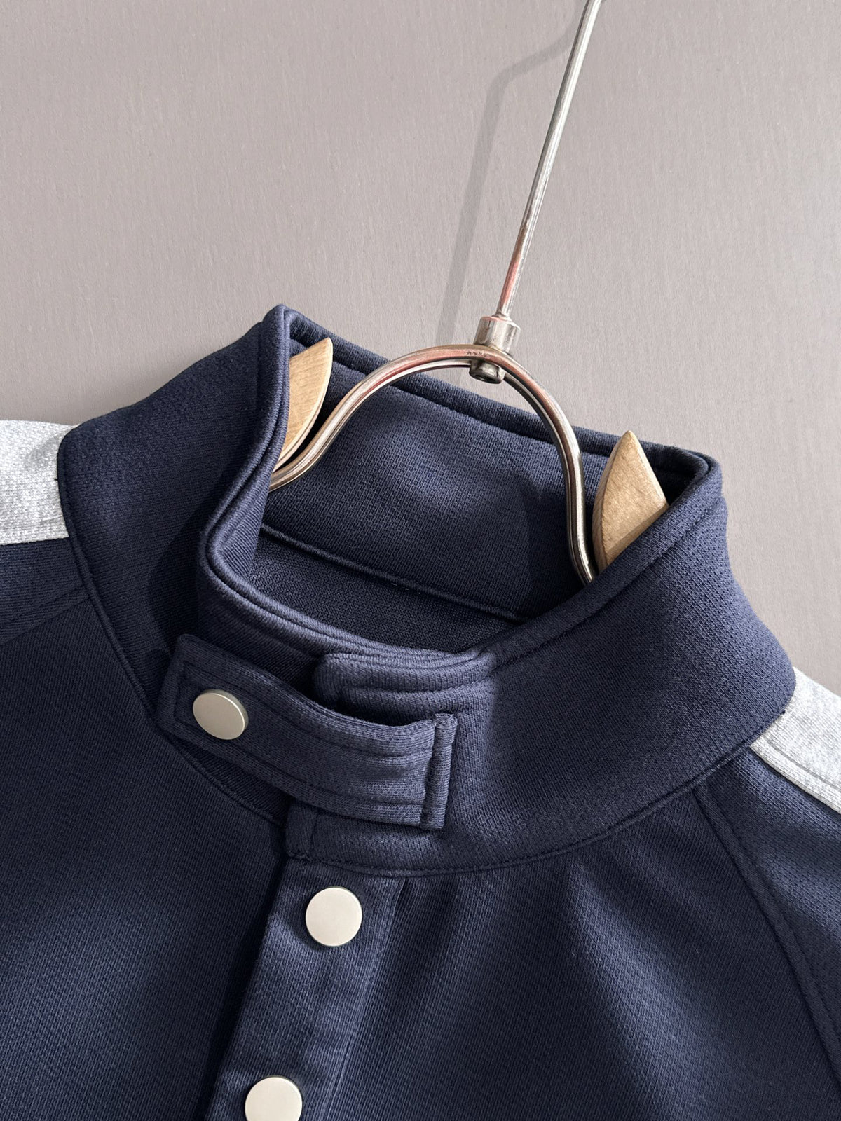Arc'teryx 25SS Colorblock Stand Collar Snap Sweatshirt | Navy