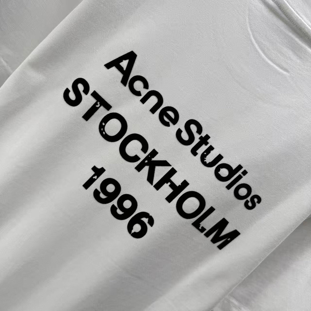 Acne Studios Centered Text‑Logo Crew‑Neck Short‑Sleeve T‑Shirt