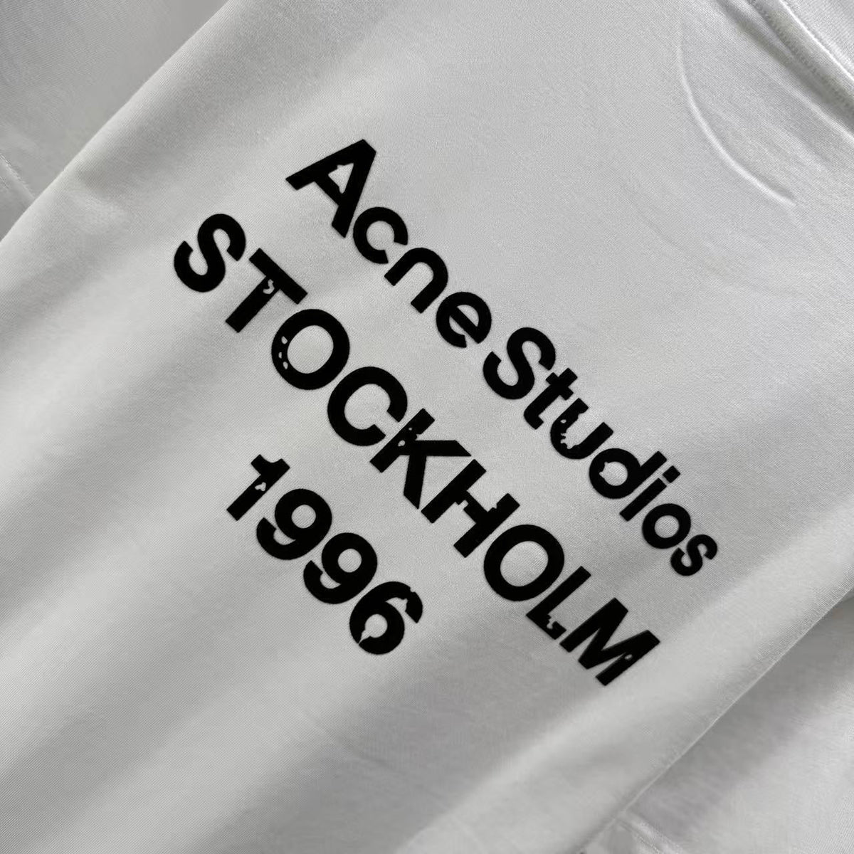 Acne Studios Centered Text‑Logo Crew‑Neck Short‑Sleeve T‑Shirt