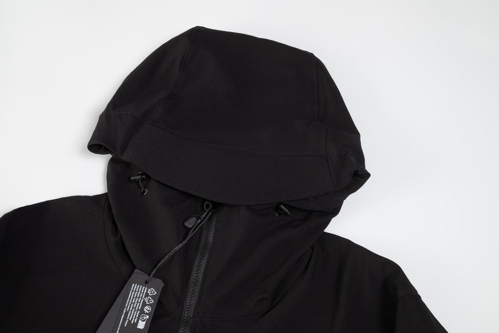 Stone Island Hooded Soft-Shell Jacket with Zip Pockets and Compass Badge