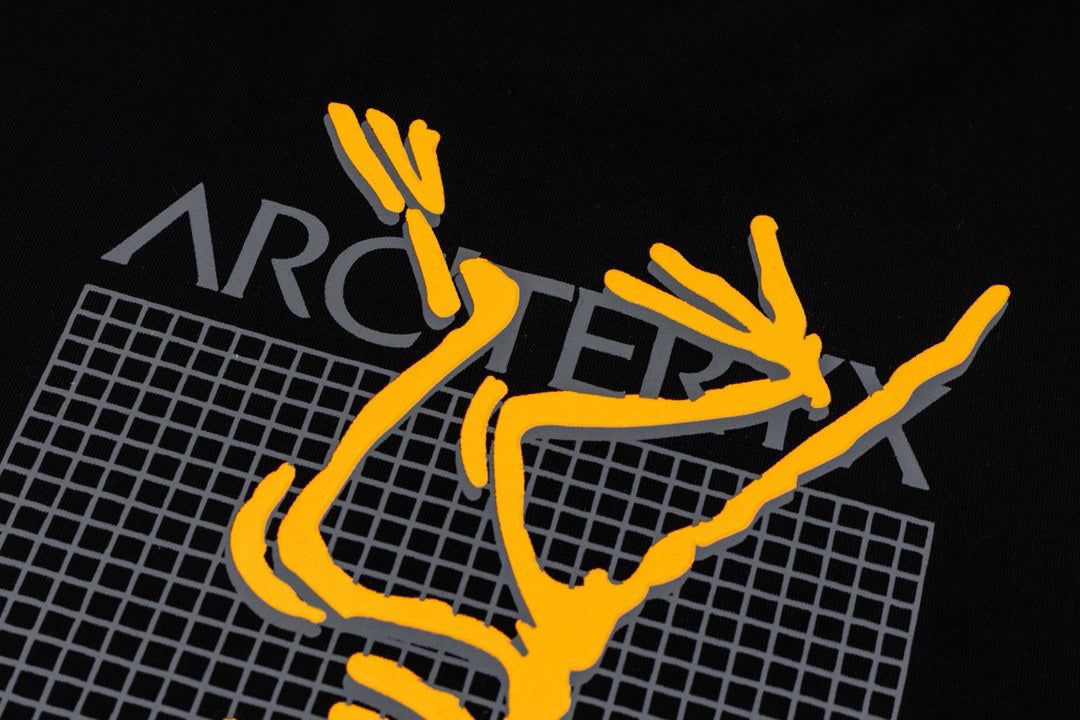 Arc'teryx Fossil Bird Grid‑Background Back Print SS T‑Shirt
