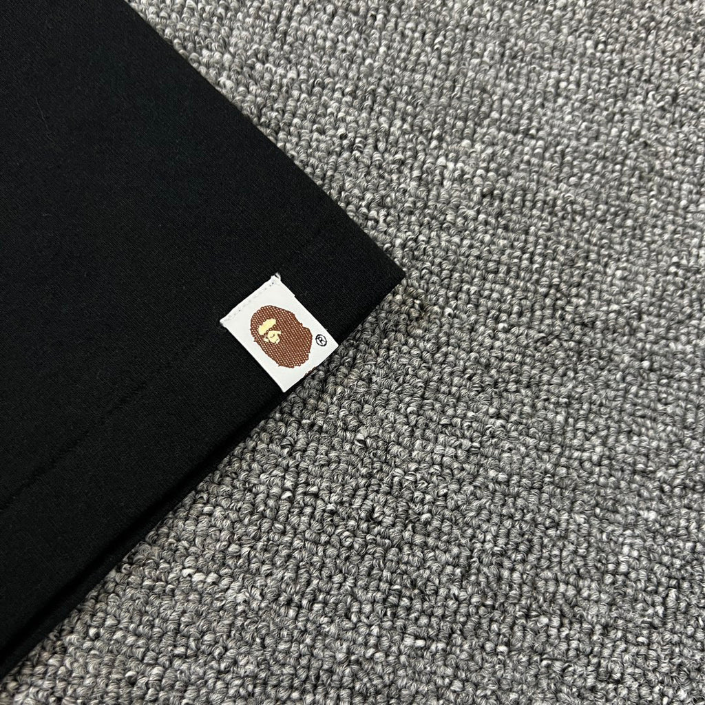 BAPE Souvenir Yokosuka Samurai Ape Head Puff Print Tee Oversized Unisex T-Shirt — Front Left Chest + Full Back