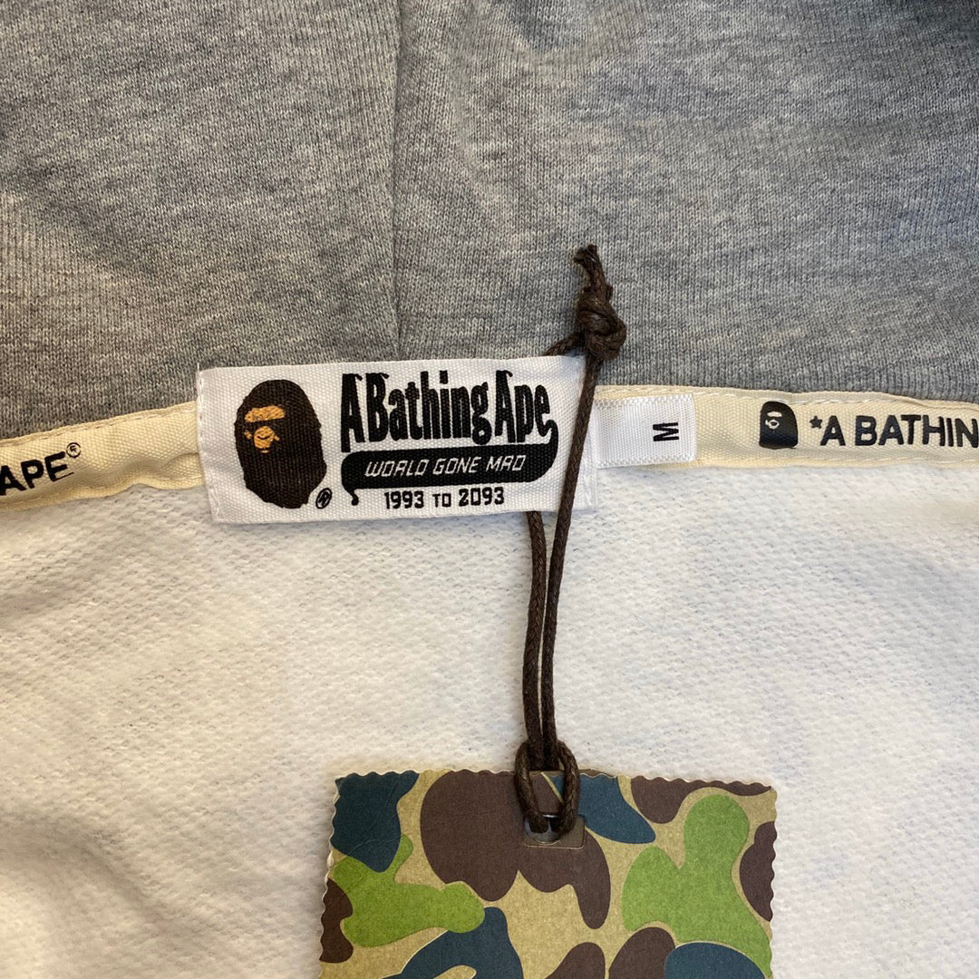 BAPE 21SS Space Camo Shark Full-Zip Double Hood Hoodie — Glow-in-the-Dark