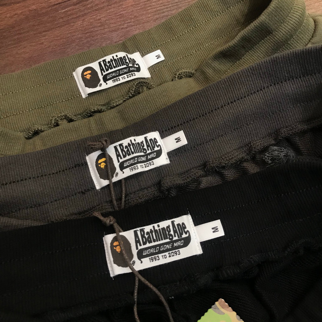BAPE One Point Ape Head Sweatpants - Gray / Green / Black