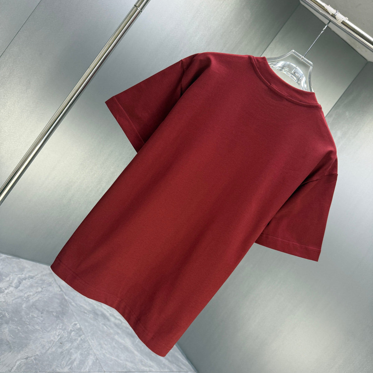 Moncler Lettering Logo T-Shirt Burgundy