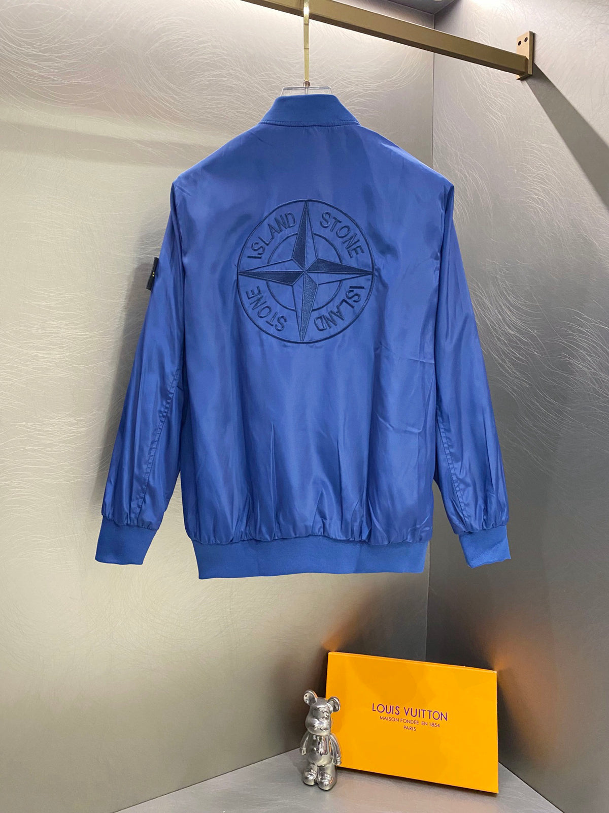 Stone Island High-Gloss Nylon Compass Badge Bomber Jacket - 3 Colors