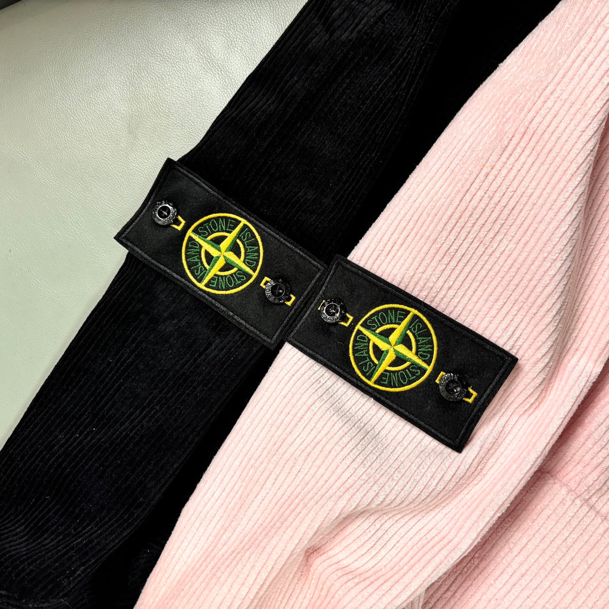 Stone Island Wide-Wale Corduroy Overshirt with Snap Buttons and Compass Badge