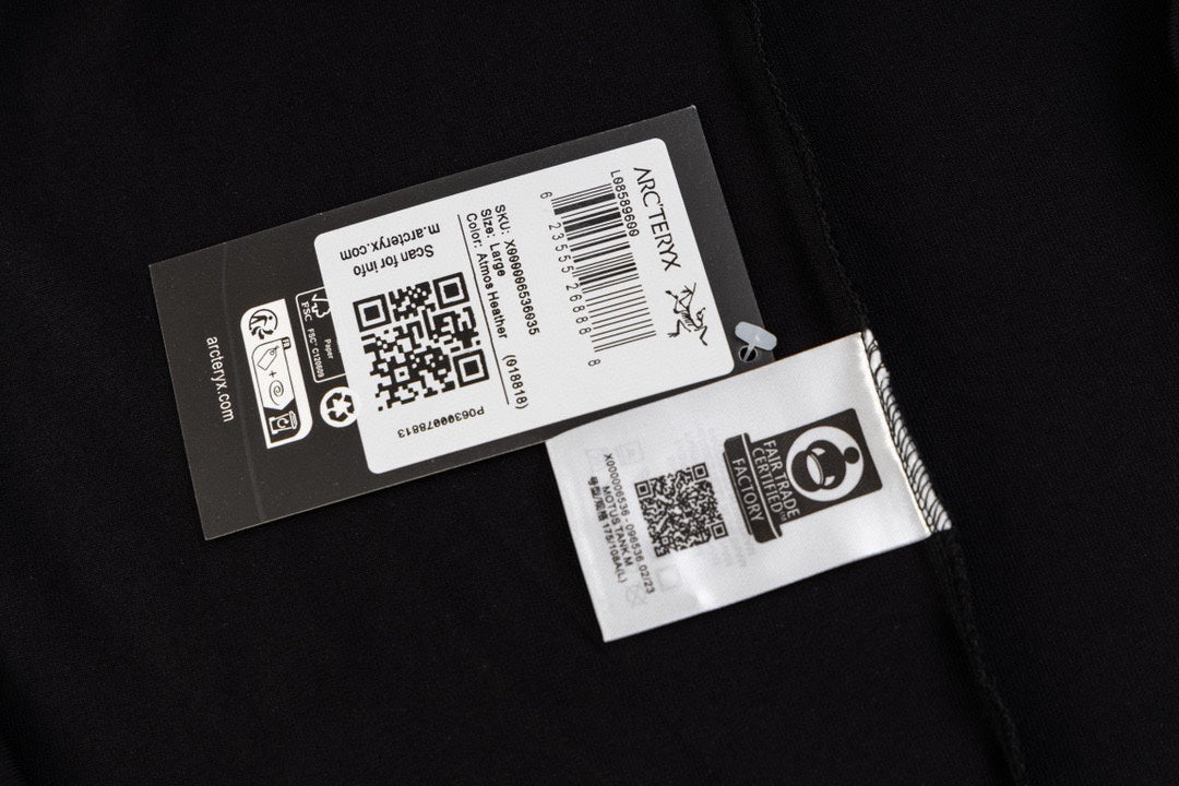 Arc'teryx Pink Fossil Bird Front‑Back Print SS T‑Shirt
