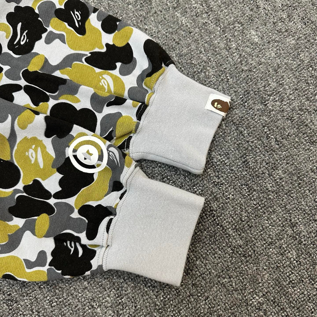 BAPE FW24 Yellow-Green ABC Camo Shark Full-Zip Hoodie - Ginza Limited