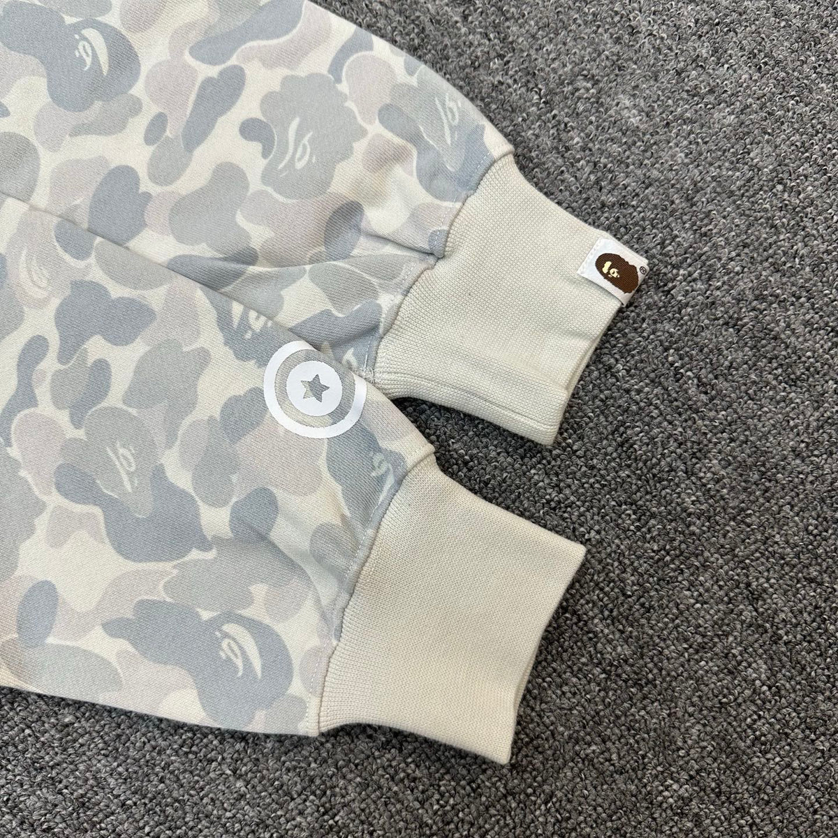 BAPE FW24 Ice Grey ABC Camo Shark Full-Zip Hoodie - Harajuku PACK Limited