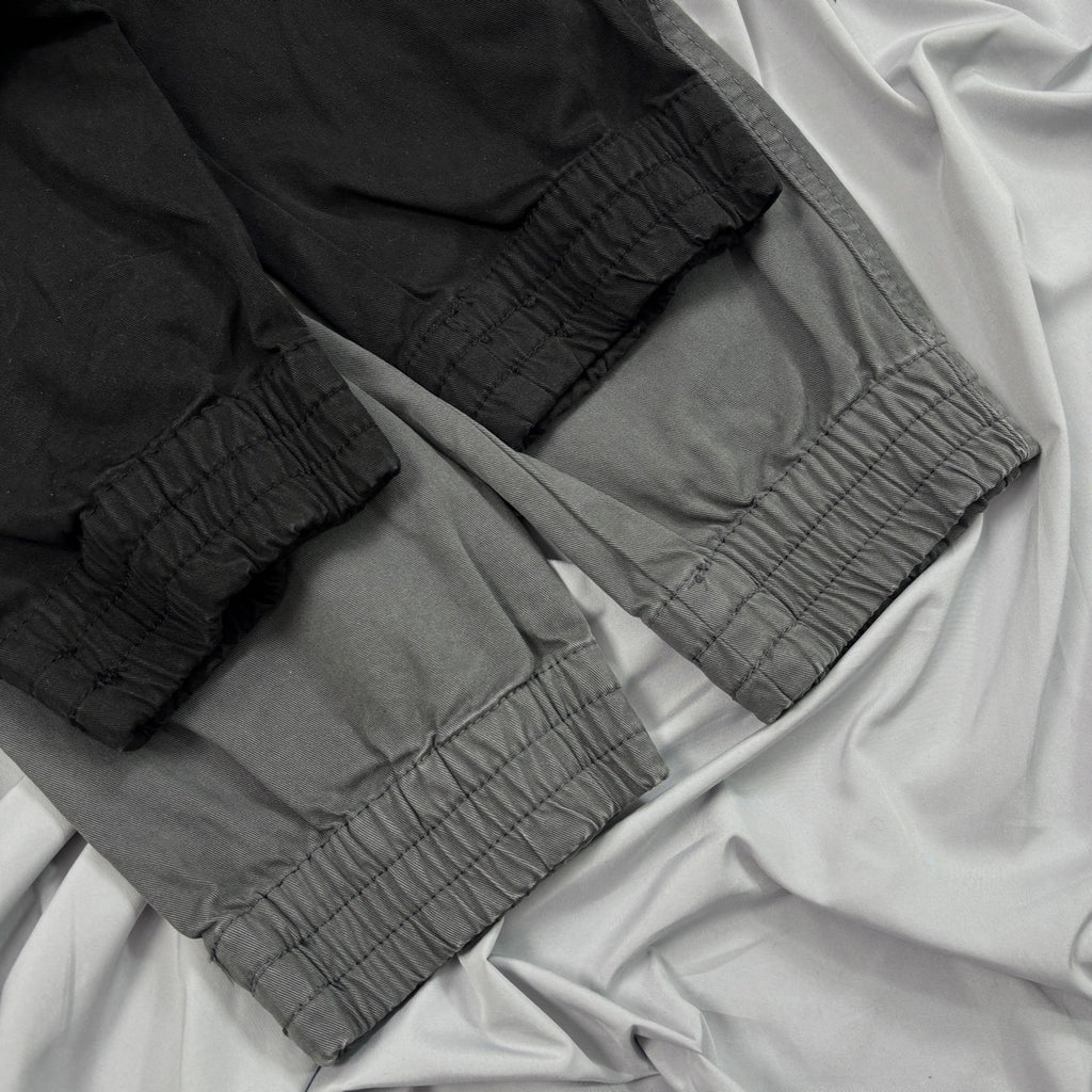 Stone Island Garment-Washed Cargo Jogger Pants with Compass Badge