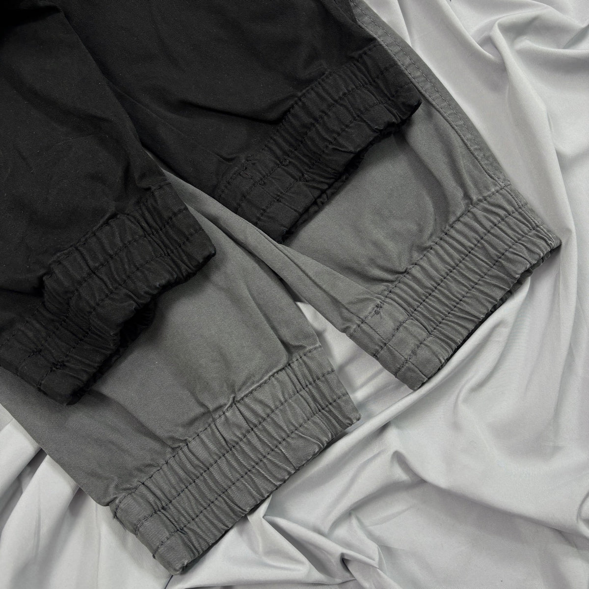 Stone Island Garment-Washed Cargo Jogger Pants with Compass Badge