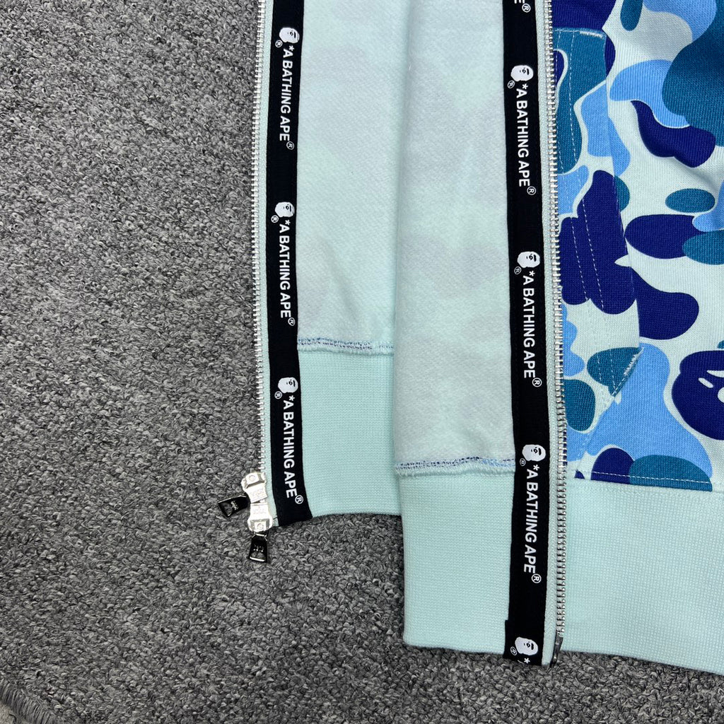 BAPE ABC Macro Camo Shark Full-Zip Double Hood Hoodie