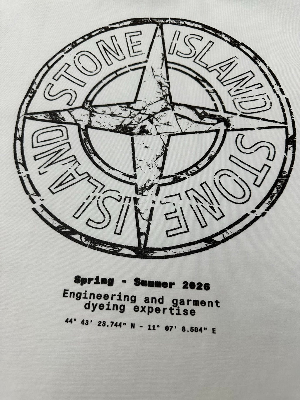 Stone Island Spring Summer 2026 Archive Text Print Long Sleeve Tee - 2 Colors