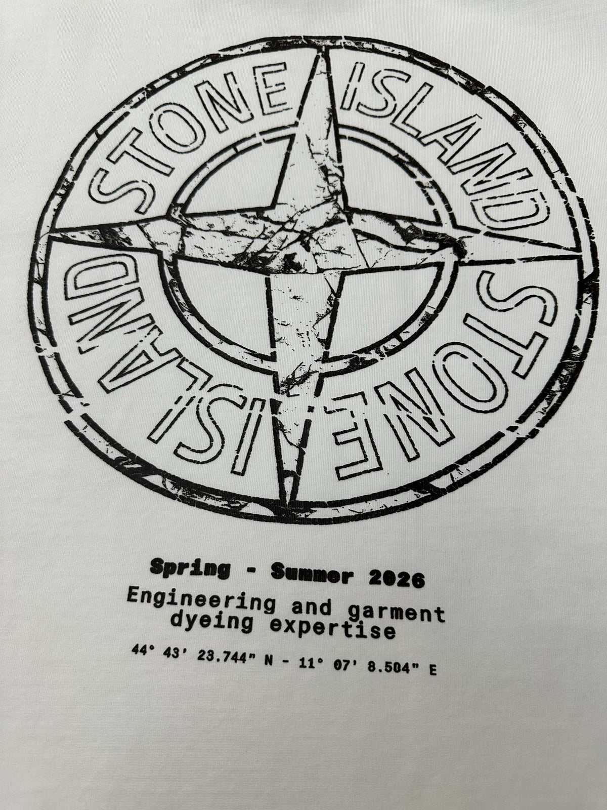Stone Island Spring Summer 2026 Archive Text Print Long Sleeve Tee - 2 Colors