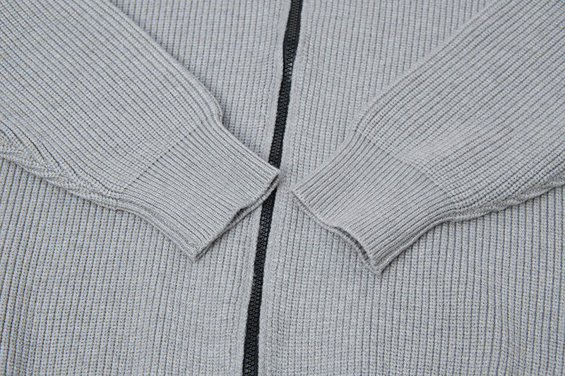 Stone Island Full-Zip Mock Neck Fine Rib Knit Jacket