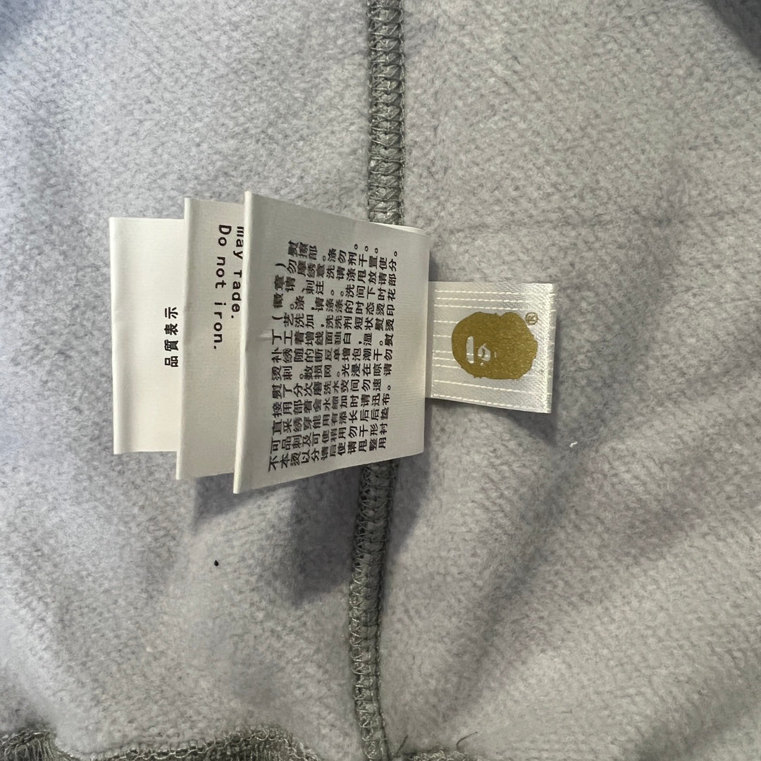 BAPE WGM Shark Full-Zip Double Hood Hoodie — City Camo Gray / Forest Green ABC Camo