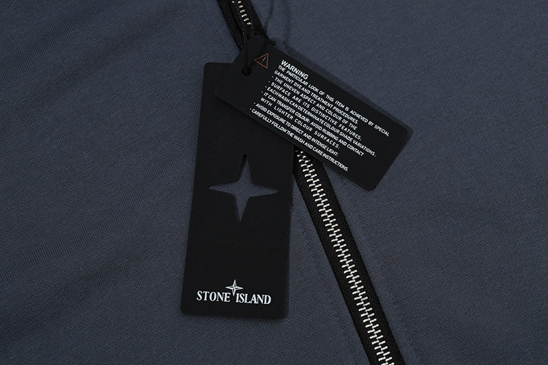 Stone Island Compass Badge Triple-Zip Full-Zip Hoodie Sweatshirt