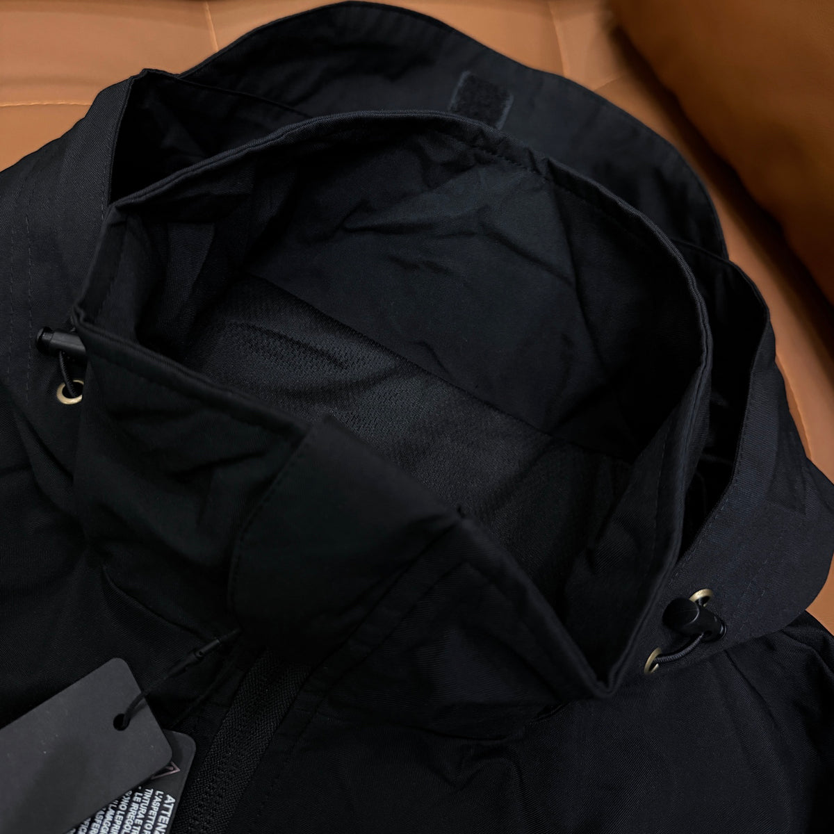 Stone Island Hooded Shell Jacket — Yellow & Teal Embroidered Compass Badge, YKK Full-Length Concealed Zip, Storm Flap