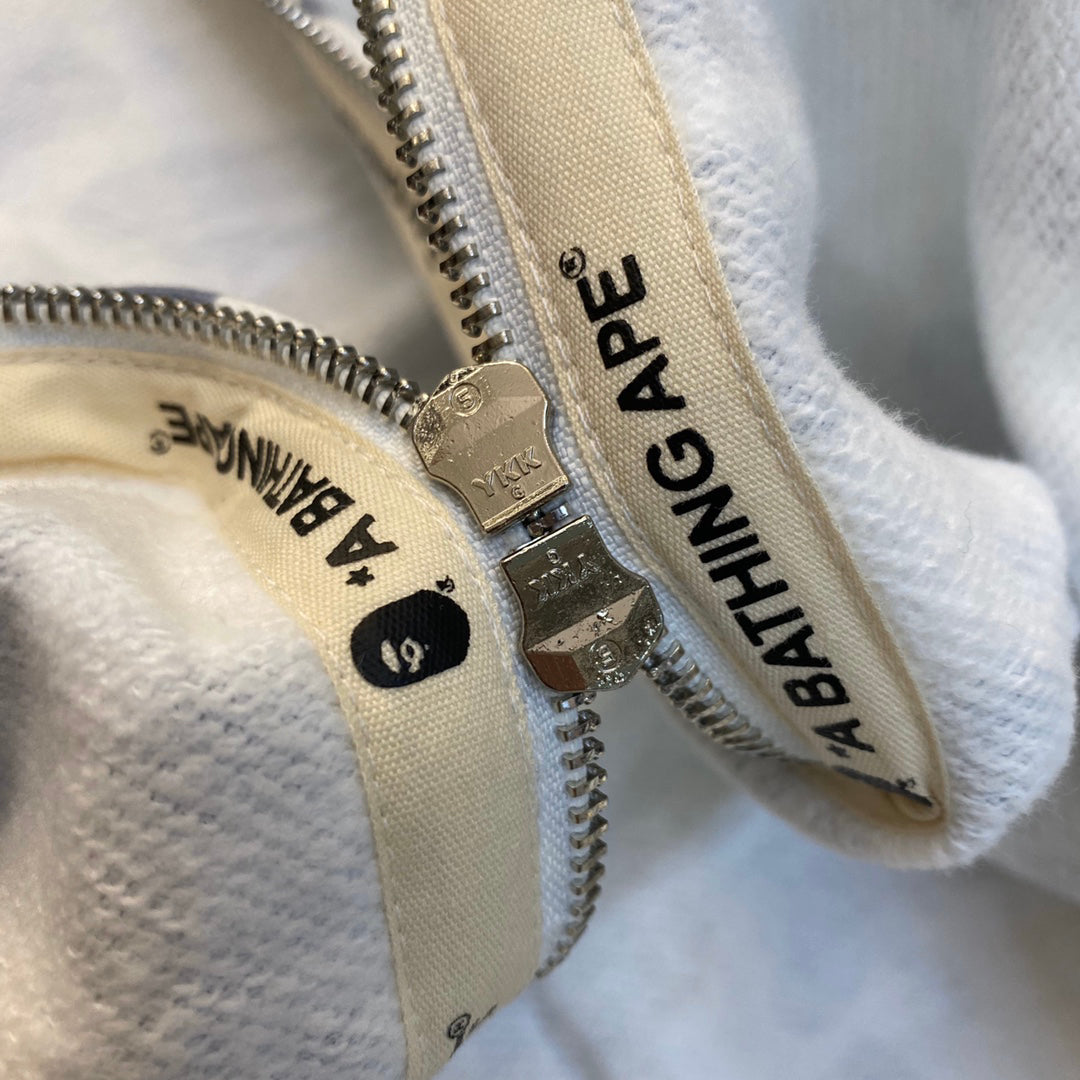 BAPE 21SS Space Camo Shark Full-Zip Double Hood Hoodie — Glow-in-the-Dark