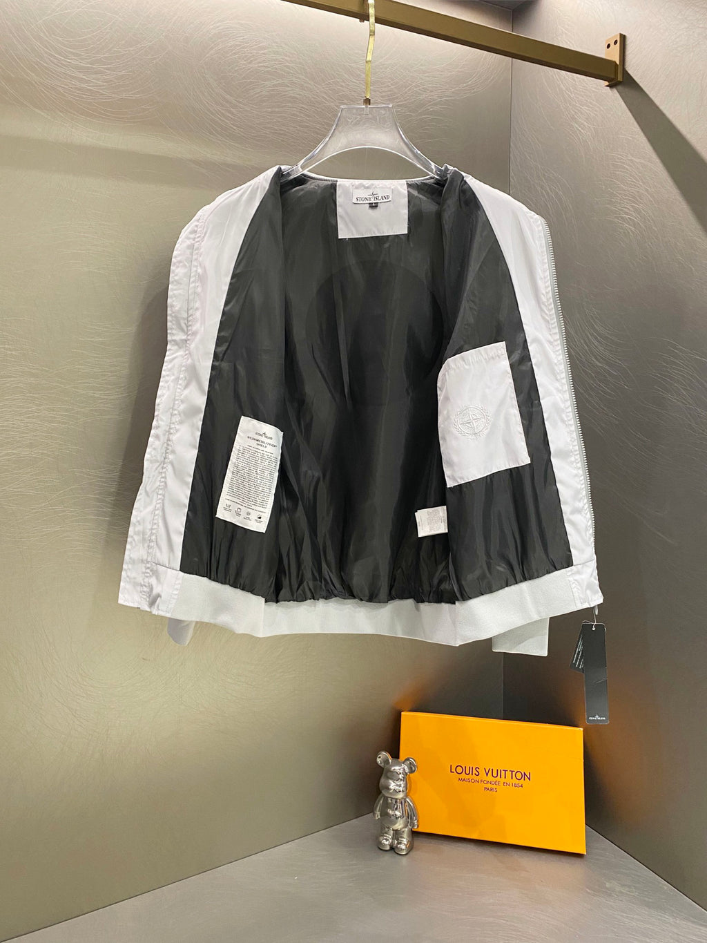 Stone Island High-Gloss Nylon Compass Badge Bomber Jacket - 3 Colors