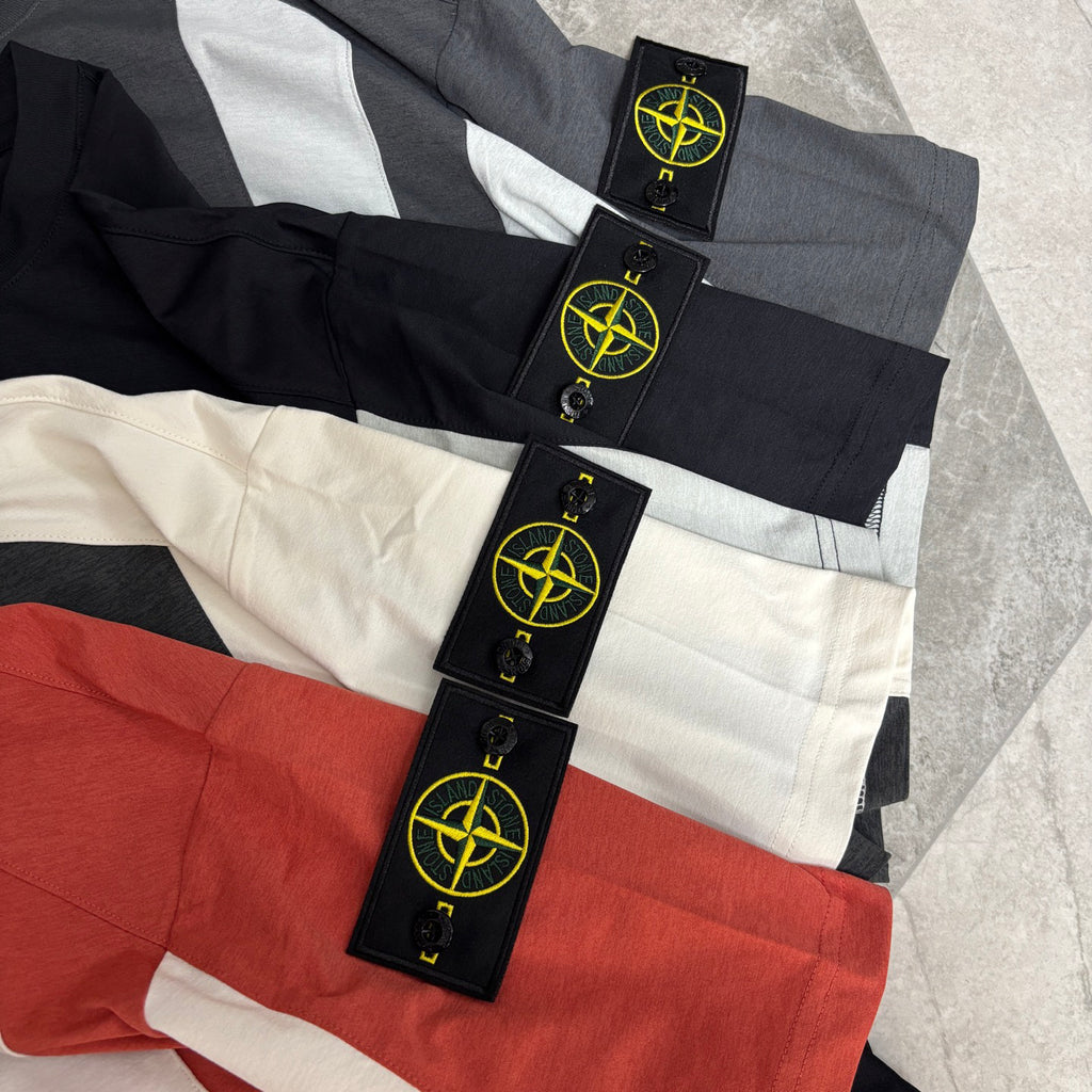 Stone Island American Sportswear Curved Contrast Panel Quick-Dry T-Shirt