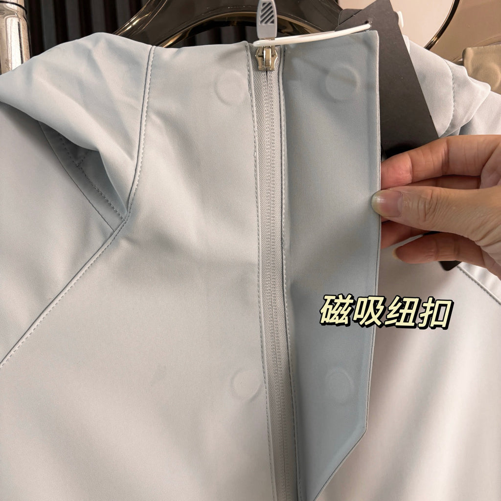 Stone Island Diagonal Panel Technical Hooded Jacket with Compass Badge